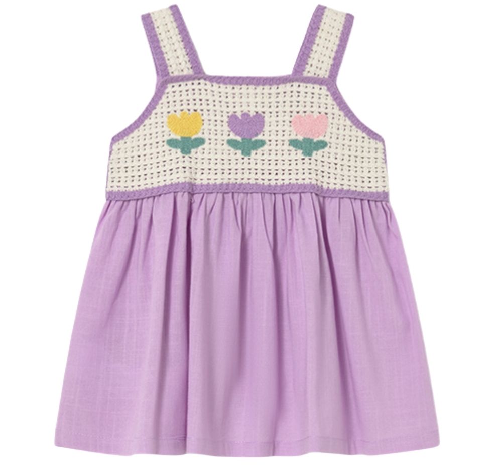 Vestido Combinado Crochet