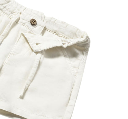 Camisa Lino Cuello Mao y Bermuda Lino