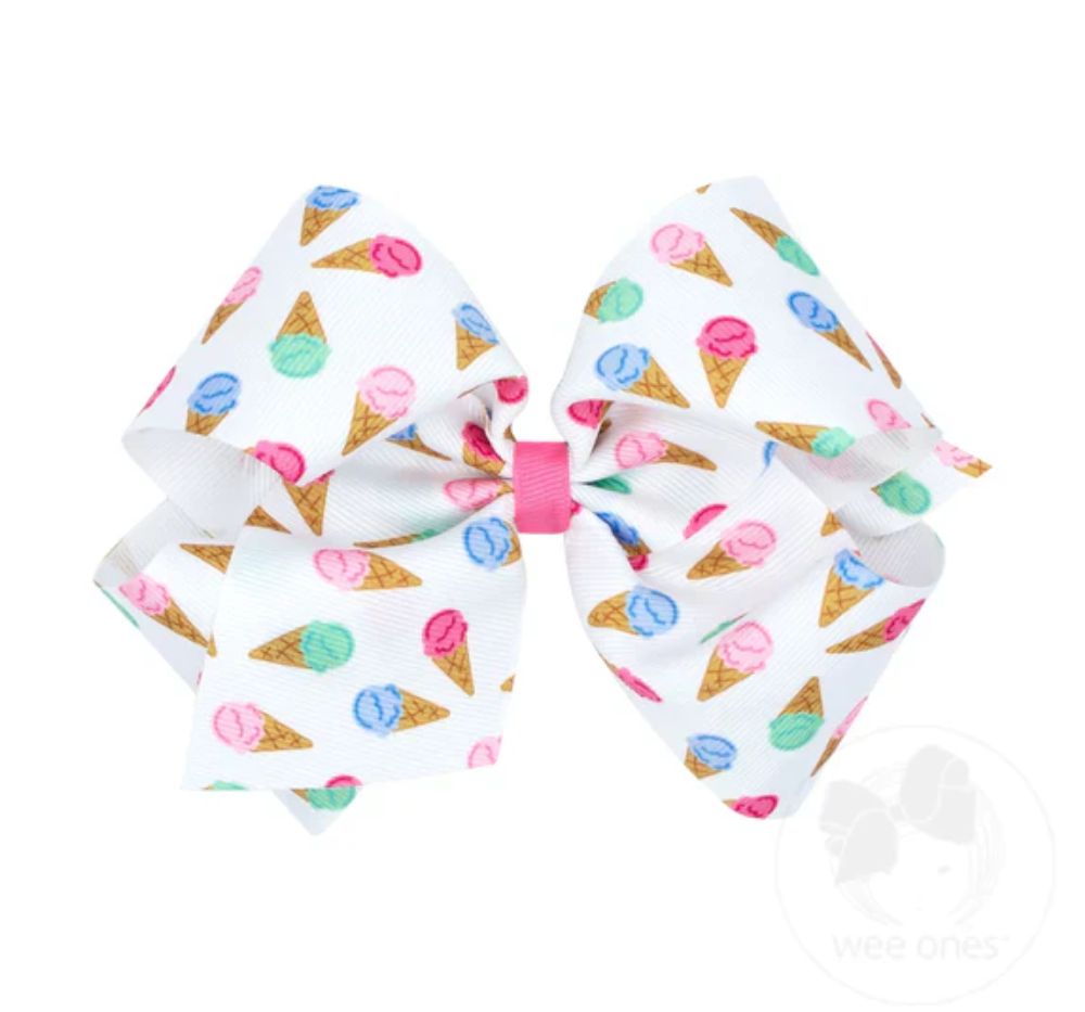Med Sweet Treat Print Bow Ice