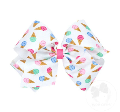 Med Sweet Treat Print Bow Ice