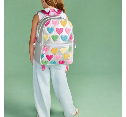 Kane Double Pocket Backpack Happy Hearts