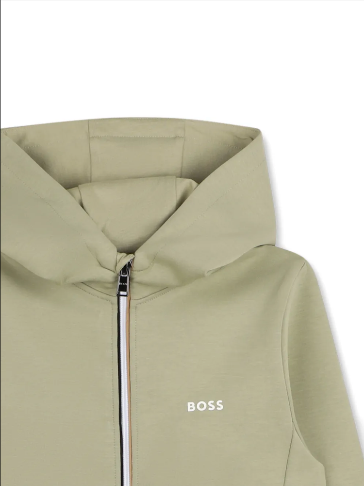 Zip Hoodie Trackset With Iconic Stripe Trim Elm