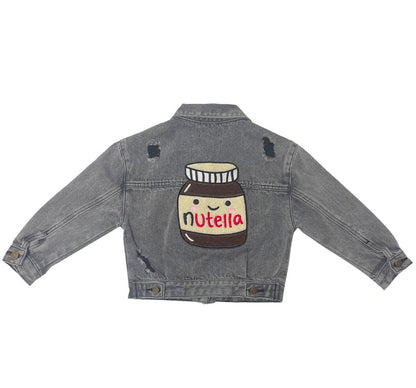 Patched Denim Jacket Black