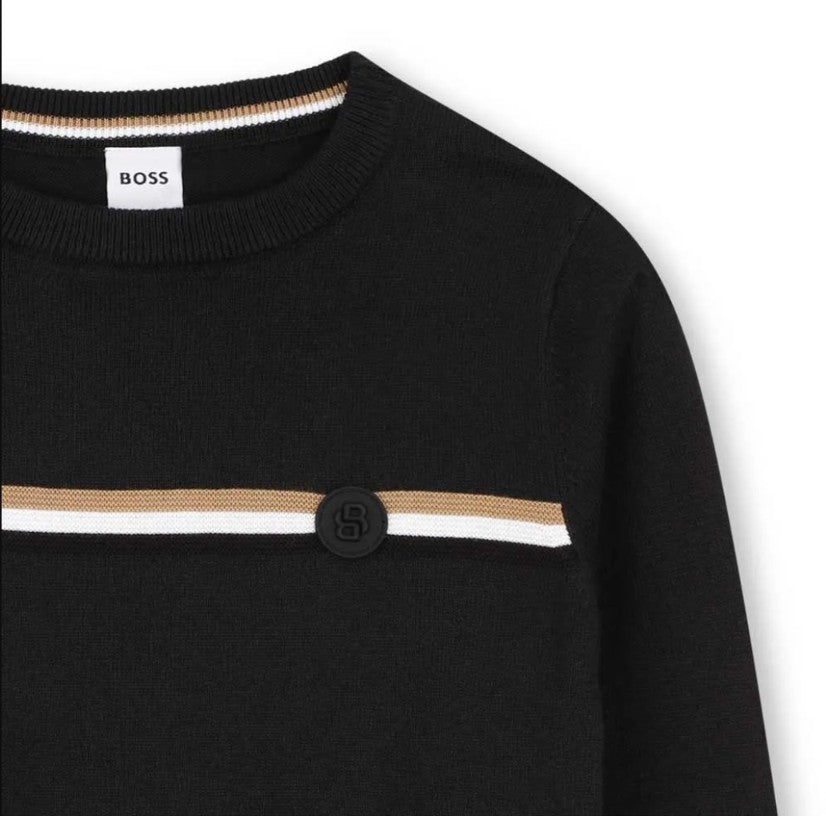 Sweater Stripe Across Black