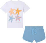 T-Shirt W/Starfish & Shorts Blue