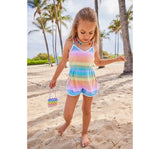 Pastel Ombre Beaded Hearts Romper