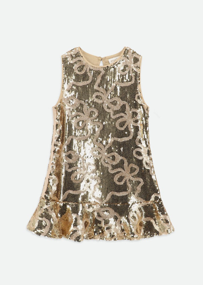 Bonita All Over Sequin Bow Dress Cold