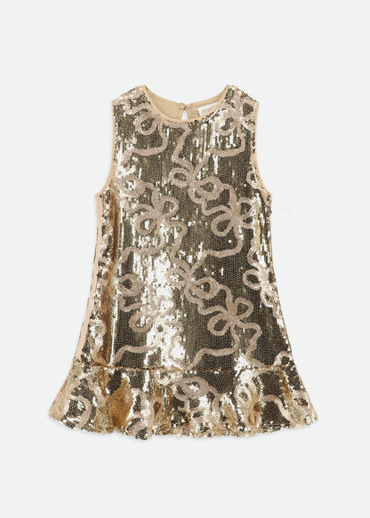 Bonita All Over Sequin Bow Dress Cold