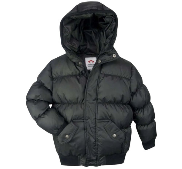 Slim Puffy Coat Black