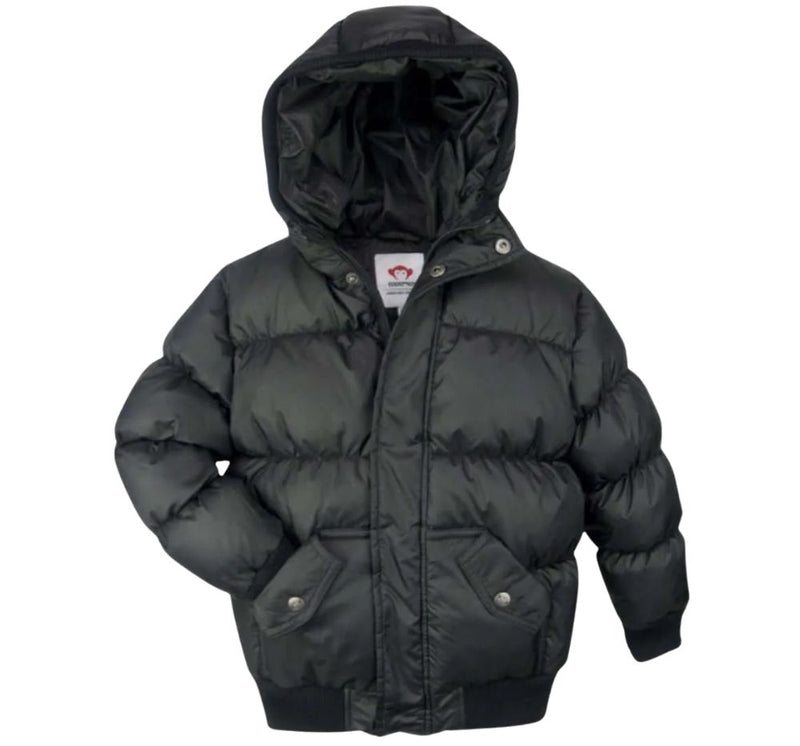 Slim Puffy Coat Black