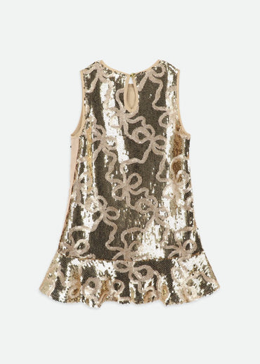 Bonita All Over Sequin Bow Dress Cold