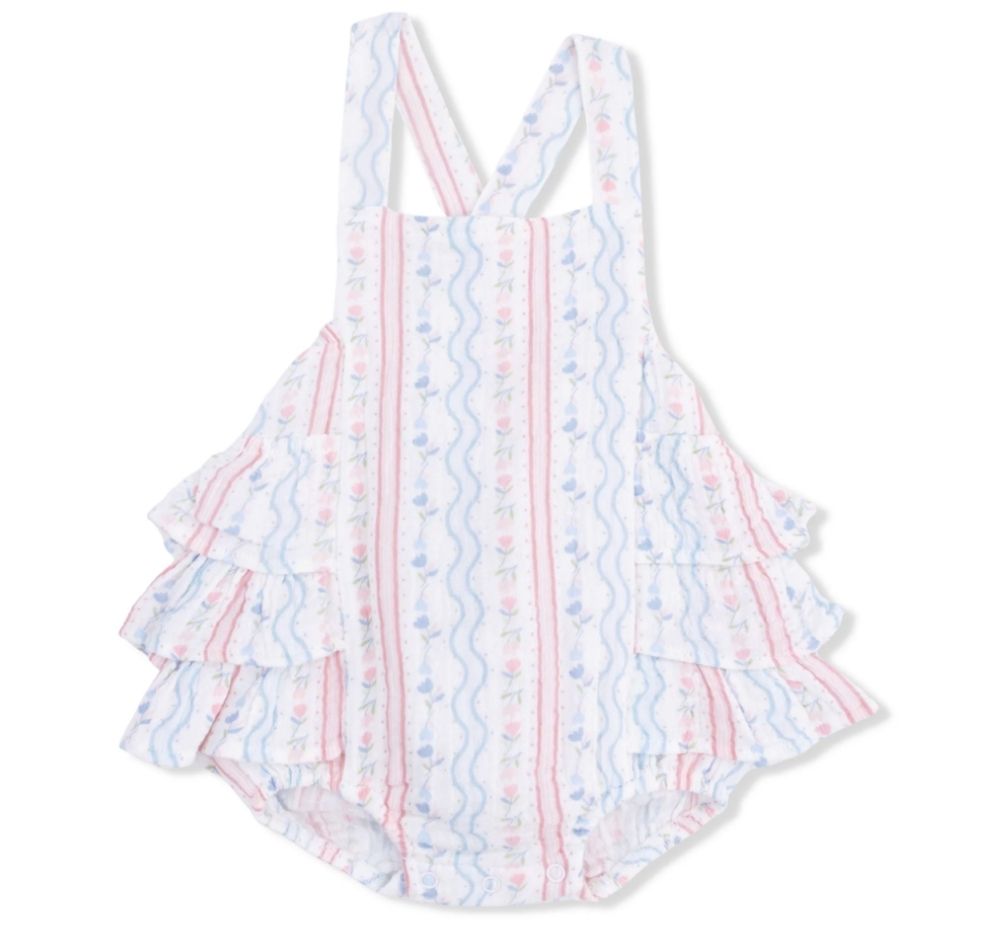 Tulip Stripe Ruffle Sunsuit