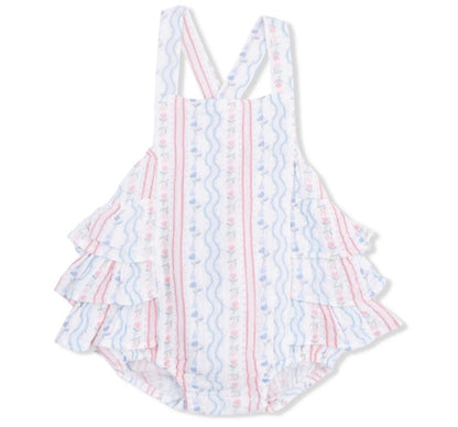 Tulip Stripe Ruffle Sunsuit