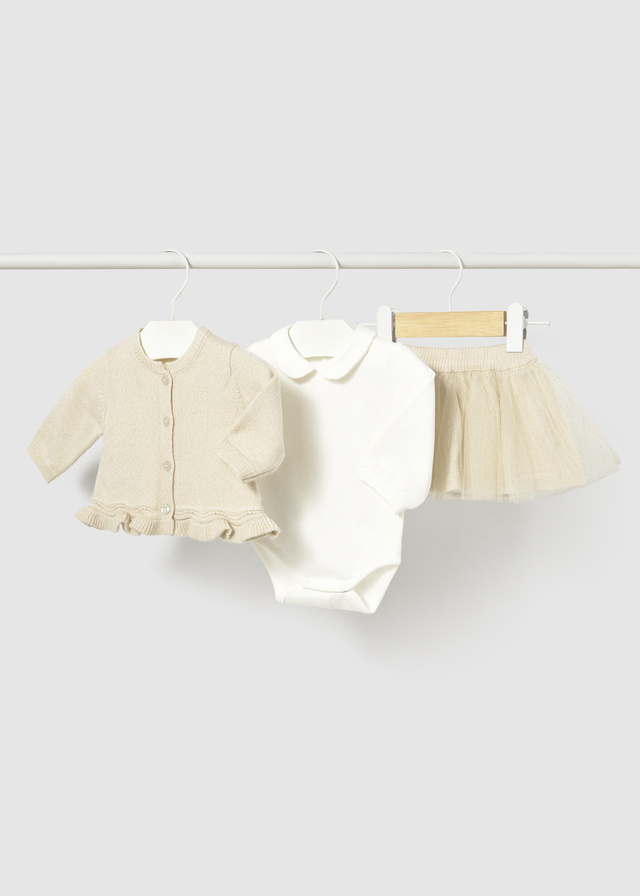 Conjunto Con Falda Tricot & Tull Champagne