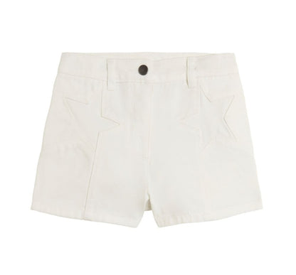 Girl Denim Short White
