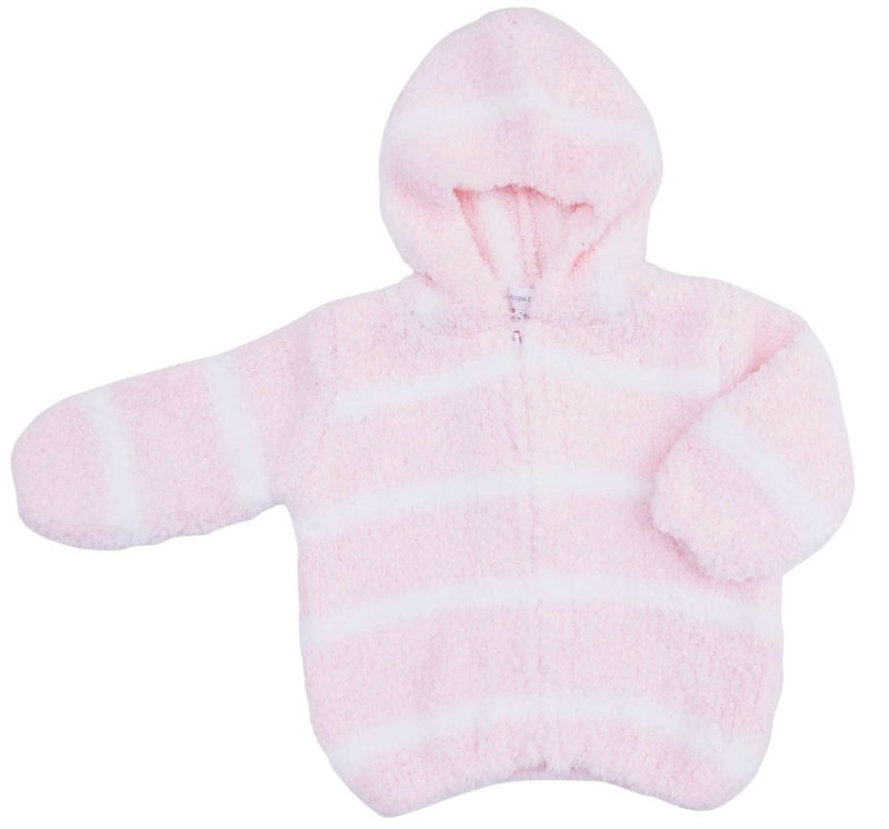 Chenille Hoodie Pink-Ivory