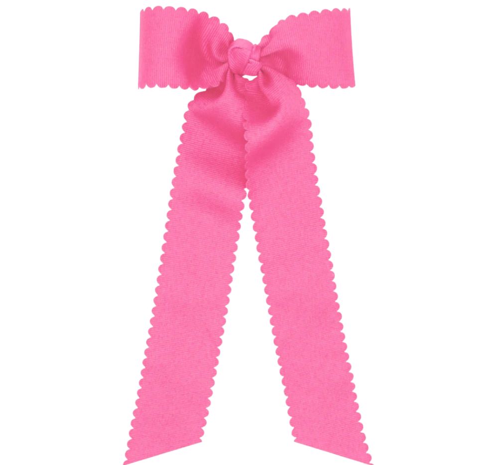 Medium Scalloped GG BT W/Tails Hot Pink