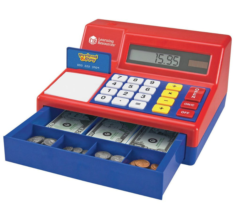 Calculator Cash Register Red