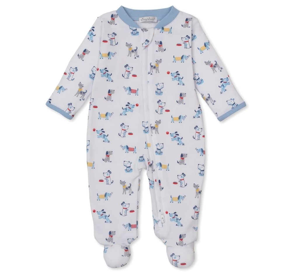 Puppy Patch-Footie w/ Zip PRT Multi