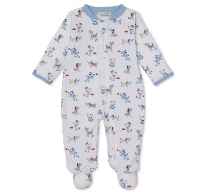 Puppy Patch-Footie w/ Zip PRT Multi
