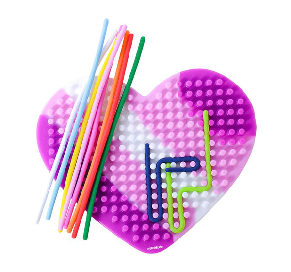 Silly Tubes Silicone Sensory Pink Heart
