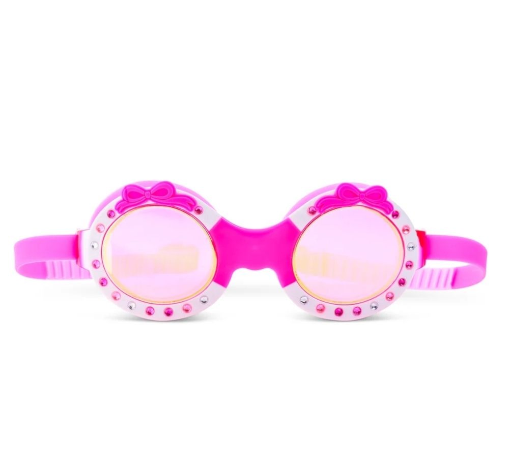 Ribbon Glam Swim Goggles Bow Dazzle Pink