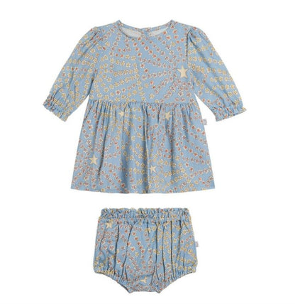 Dress Twill Stars Bloomers Blue