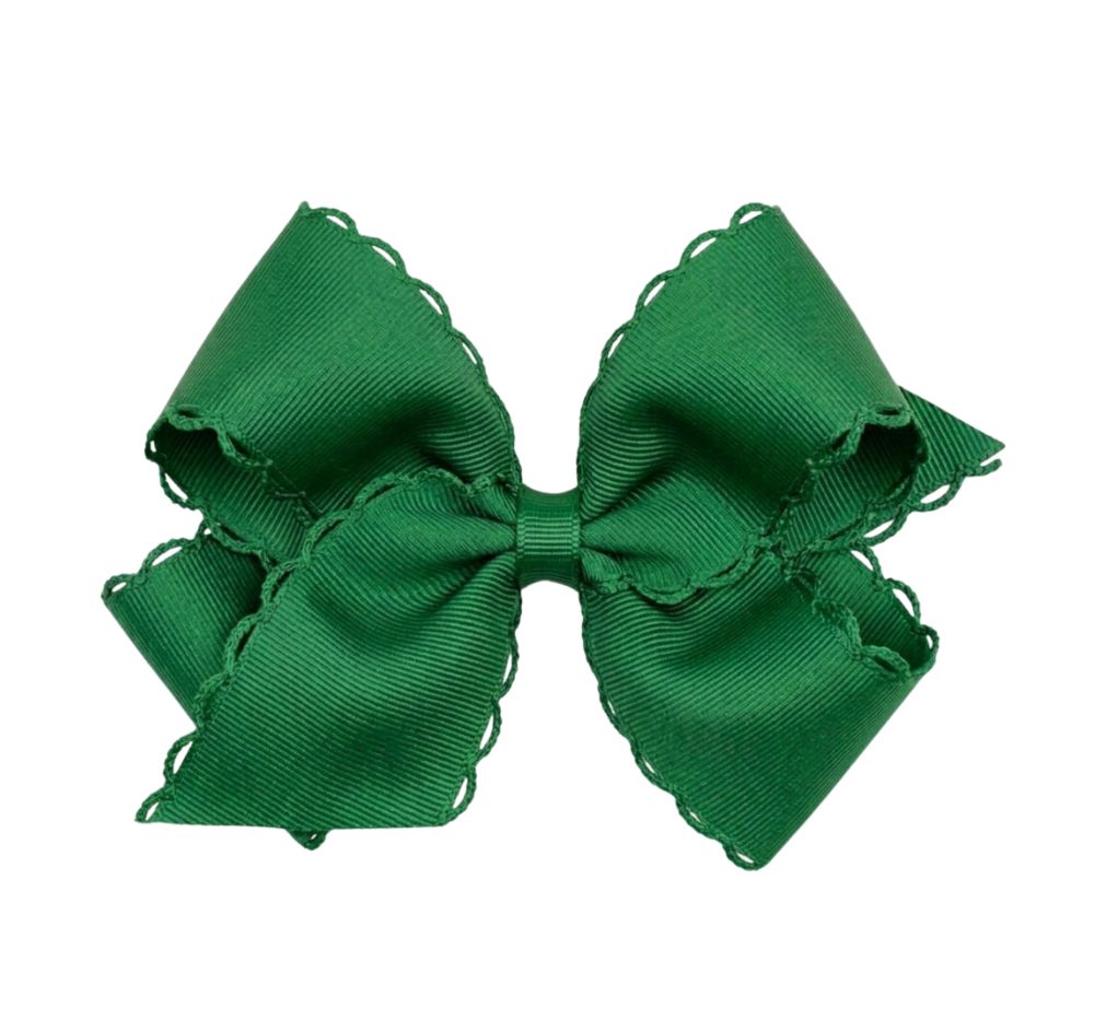 Medium Monotone Mnstch Grosgrain Forest Green Bow