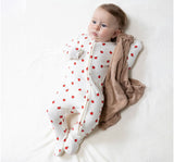 Tiny Apples 2 Way Zipper Footie