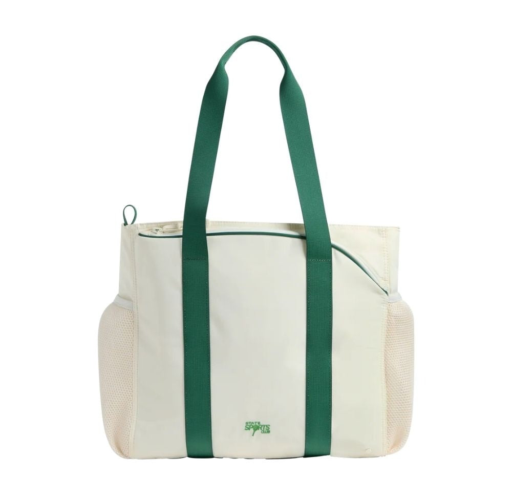 Riley Tennis Tote Ivory-Green