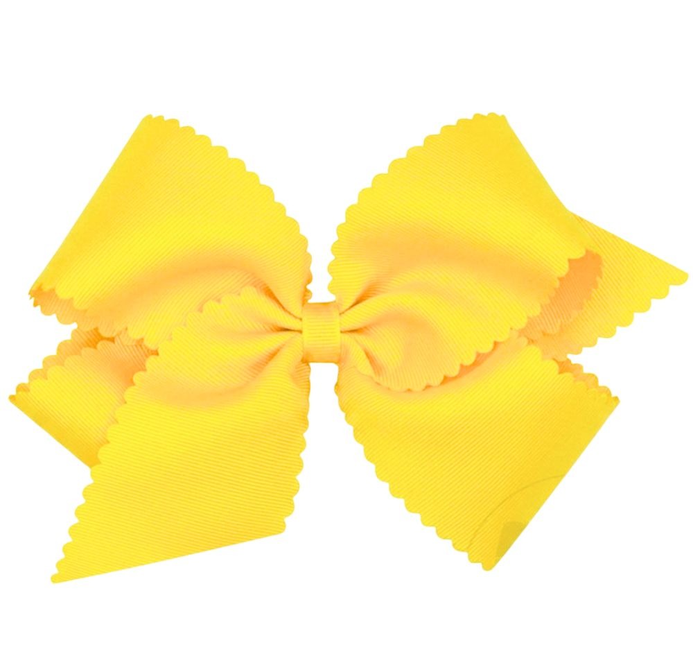 King GG Bow W/Scalloped Edge Yellow