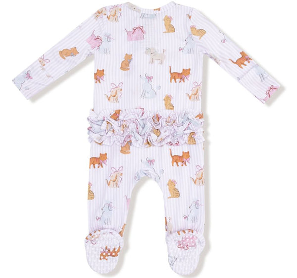 Fancy Pets 2 Way Zipper Ruffle Back Footie