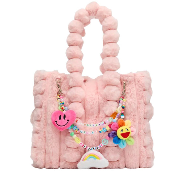 Faux Fur Totes Large Lt. Pink