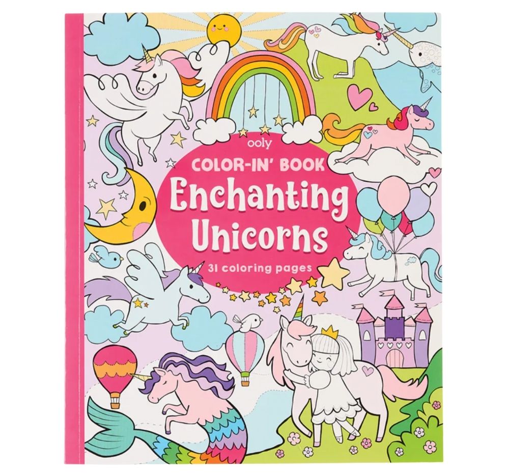 Coloring Book Enchanting Unicorns