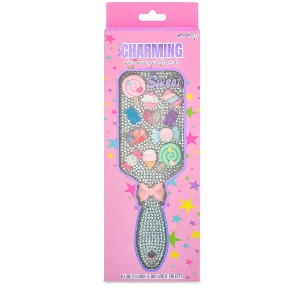 Charming Rhinestone Paddle Brush
