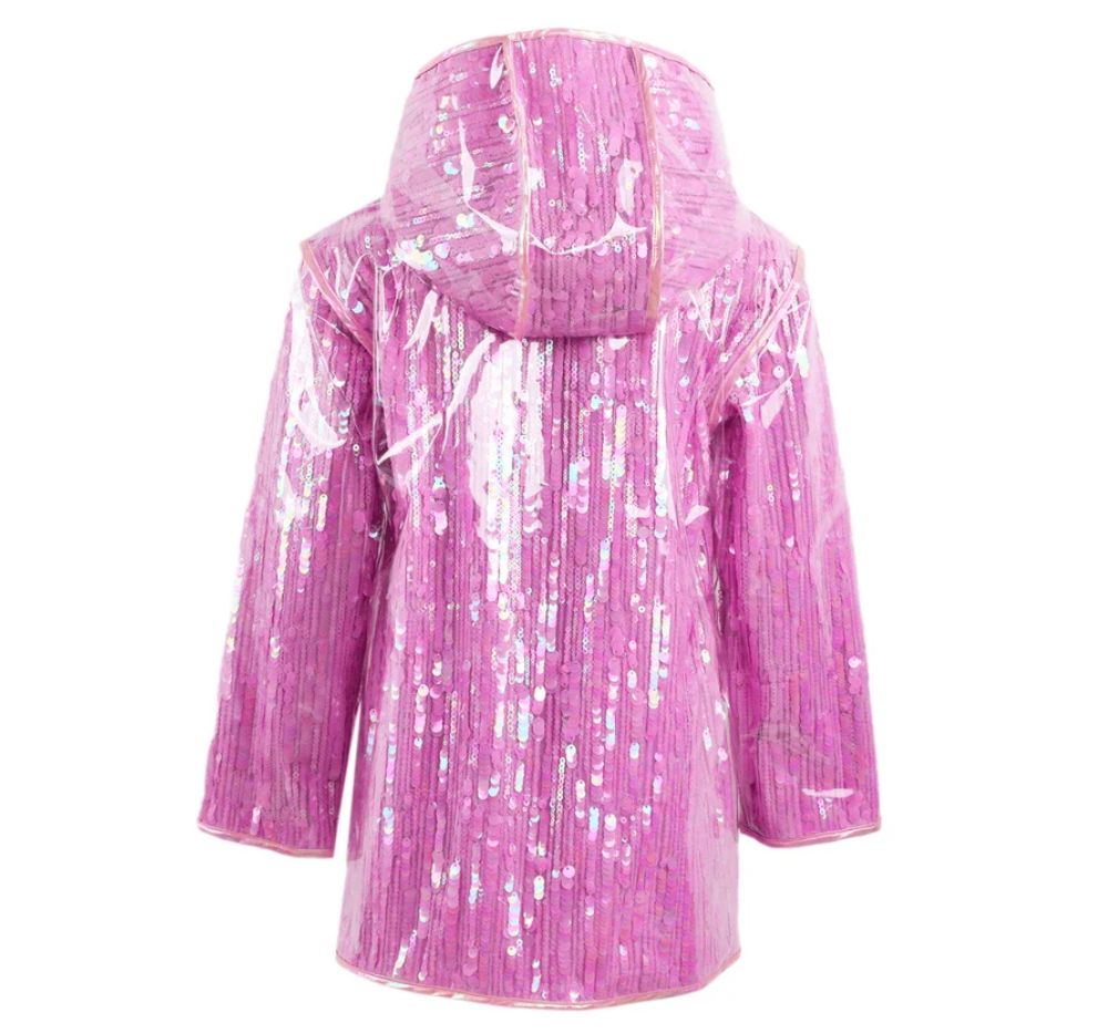 Lavender Sequin Rain Jacket