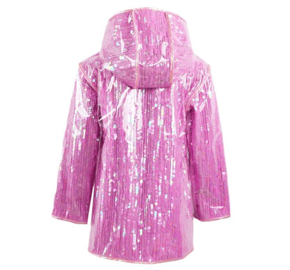 Lavender Sequin Rain Jacket