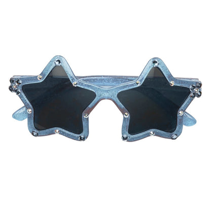 Crystallized Star Shape Sunglasses Blue