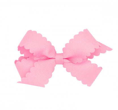 Mini Scalloped Edge GG Bow Light Pink