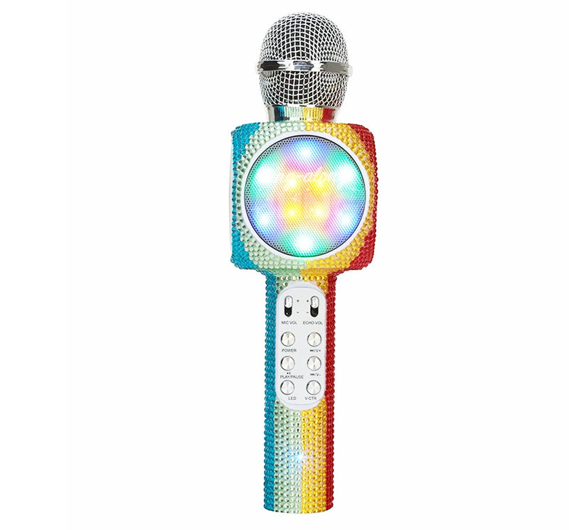Sing A Long Rainbow Bling Karaoke Bluetooth Microphone