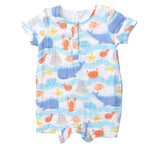 Wavey Sea Creatures Multi Henley Shortall