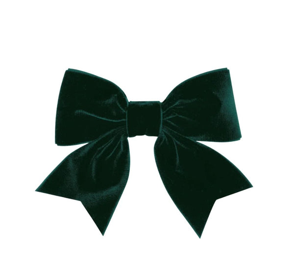 Small King Velvet Bowtie Forest Green