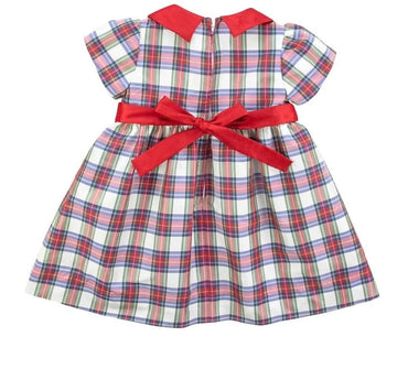 Taffeta Dress With Pleated Satim Sash