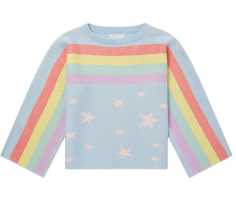 Suéter Azul Claro Stars & Rainbow