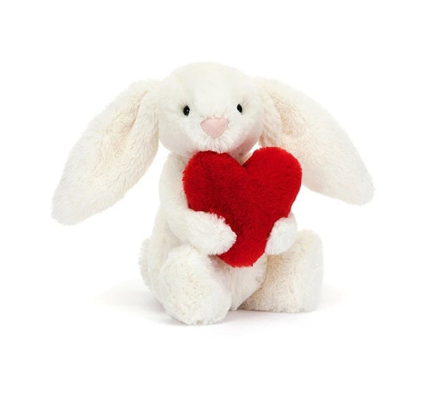 Conejo Blanco Pequeño Red Love Heart