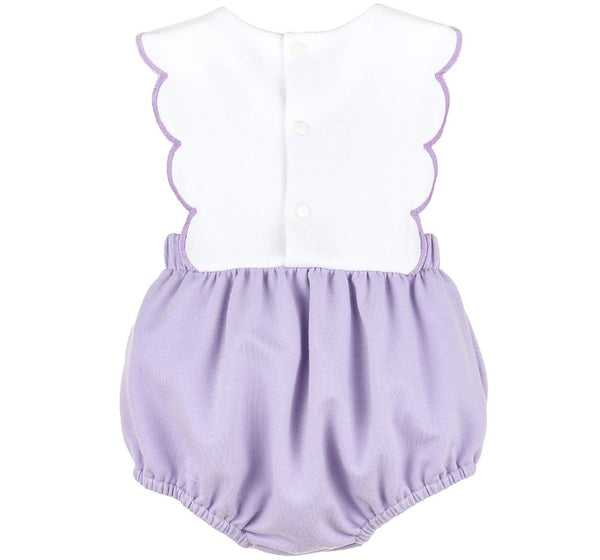 New Classic Knit Scallop Overall Lilac