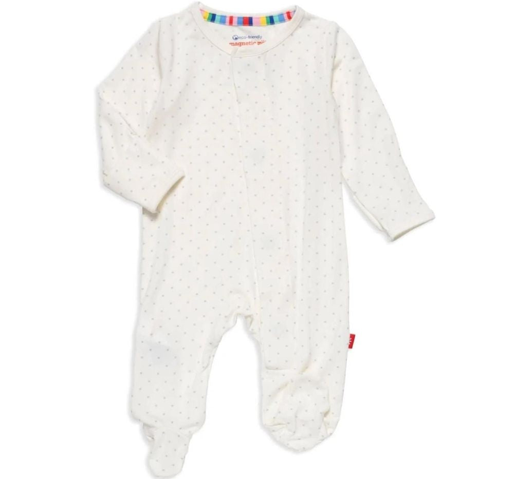 Pin Dot Cream Magnetic Footie