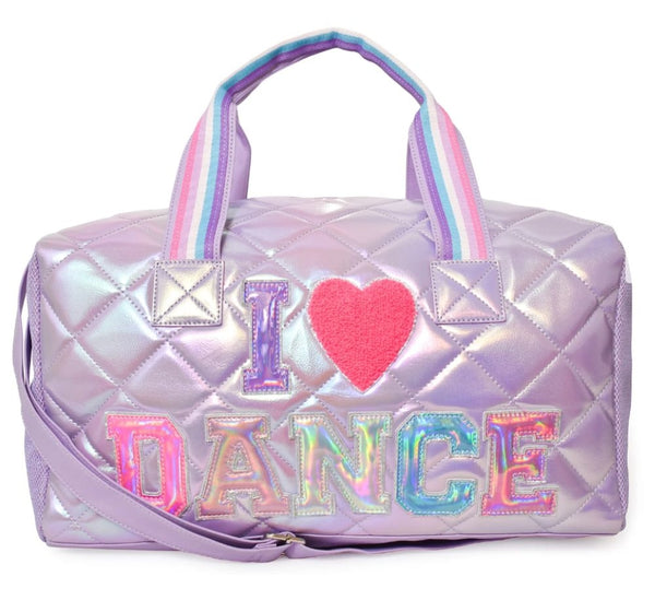 Dance Quilted Metallic Large Duffle Bag