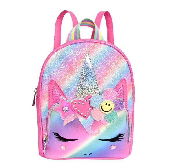 Miss Gwen Unicorn Multicolor Ombre Glitter Mini Backpack