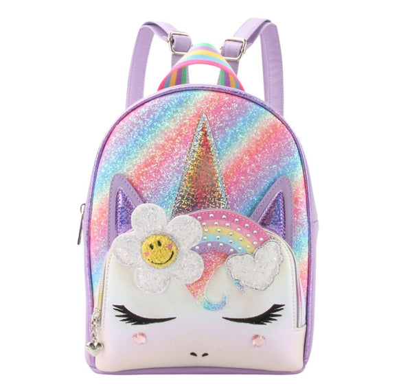 Miss Gwen Unicorn Glitter Ombre Daisy Mini Backpack